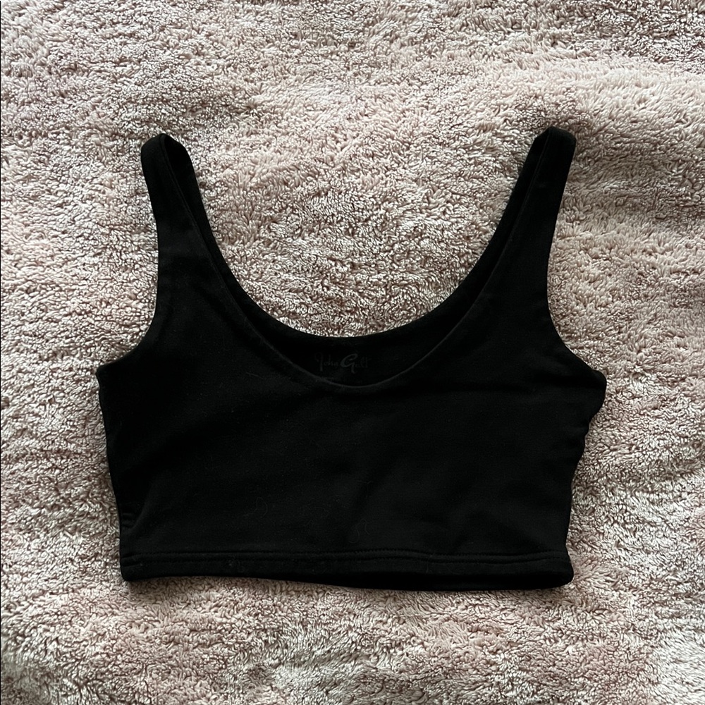 Brandy Melville Black V-Neck Top